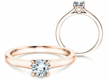 Engagement ring Romance in 14K rosé gold with diamond 0.50ct G/SI