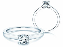 Engagement ring Romance in 14K white gold with diamond 0.50ct G/SI
