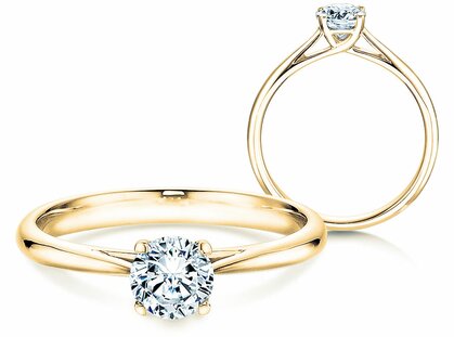 Engagement ring Delight in 18K yellow gold with diamond 0.50ct G/SI
