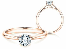 Engagement ring Delight in 14K rosé gold with diamond 0.50ct G/SI