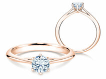 Engagement ring Heaven 6 in 14K rosé gold with diamond 0.50ct G/SI