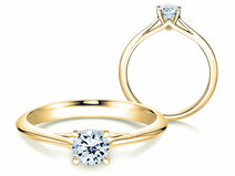 Engagement ring Heaven 4 in 18K yellow gold with diamond 0.50ct G/SI