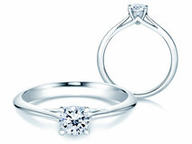 Engagement ring Heaven 4 in 14K white gold with diamond 0.50ct G/SI
