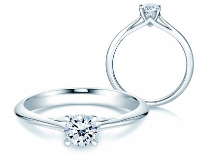 Engagement ring Heaven 4 in 18K white gold with diamond 0.50ct G/SI