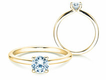Engagement ring Classic 4 in 18K yellow gold with diamond 0.50ct G/SI