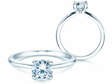 Engagement ring Classic 4 in 14K white gold with diamond 1.00ct G/SI