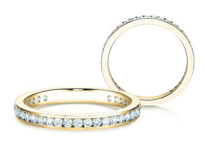Engagement ring Endless Love in 18K yellow gold with diamonds 0.50ct