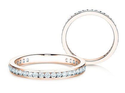 Engagement ring Endless Love in 14K rosé gold with diamonds 0.50ct