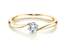 Engagement ring Devotion in 14K yellow gold with diamond 0.50ct G/SI
