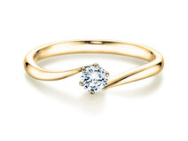 Engagement ring Devotion in 14K yellow gold with diamond 0.50ct G/SI