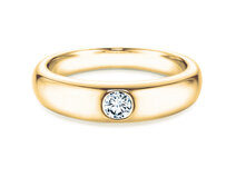 Engagement ring Promise in 14K yellow gold with diamond 0.10ct G/SI