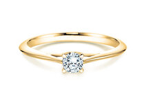 Engagement ring Heaven 4 in 18K yellow gold with diamond 0.25ct G/SI