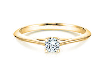 Engagement ring Heaven 4 in 14K yellow gold with diamond 0.25ct G/SI