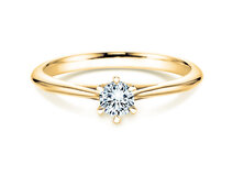 Engagement ring Heaven 6 in 14K yellow gold with diamond 0.25ct G/SI
