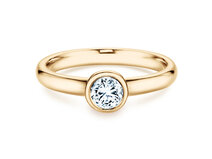 Engagement ring Eternal in 18K yellow gold with diamond 0.40ct G/SI