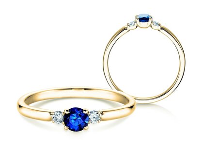 Engagement ring Glory Petite in 18K yellow gold