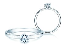 Engagement ring Melody in platinum 950/- with diamond 0.40ct G/VS