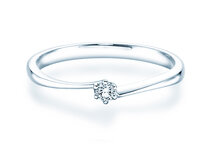 Engagement ring Devotion in silver 925/- with diamond 0.07ct G/SI