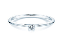 Engagement ring Heaven 4 in silver 925/- with diamond 0.05ct G/SI