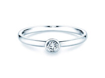 Engagement ring Eternal in silver 925/- with diamond 0.10ct G/SI