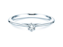 Engagement ring Heaven 6 in silver 925/- with diamond 0.10ct G/SI