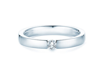 Engagement ring Infinity in silver 925/- with diamond 0.10ct