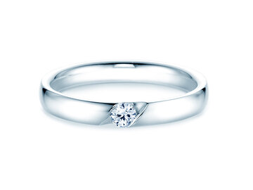 Verlobungsring Italic in Silber 925/- mit Diamant 0,10ct