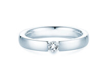 Engagement ring Infinity in silver 925/- with diamond 0.15ct G/SI