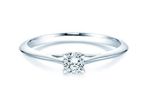 Engagement ring Heaven 4 in 18K white gold with diamond 0.25ct G/SI