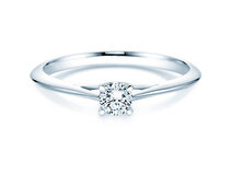 Engagement ring Heaven 4 in 14K white gold with diamond 0.25ct G/SI