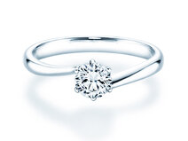 Engagement ring Devotion in 14K white gold with diamond 0.50ct G/SI