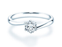 Engagement ring Devotion in 14K white gold with diamond 0.50ct G/SI