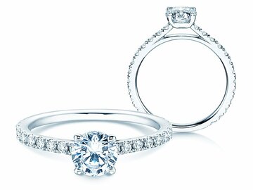 Engagement ring Pure Diamond in platinum