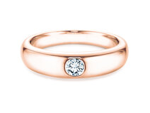 Engagement ring Promise in 14K rosé gold with diamond 0.10ct G/SI