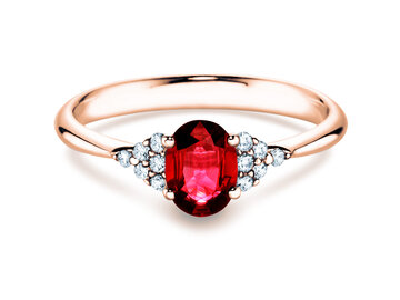 Engagement ring Glory Saphir in rose gold