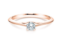 Engagement ring Heaven 4 in 14K rosé gold with diamond 0.25ct G/SI