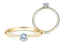 Engagement ring Spirit in 14K yellow gold with diamond 0.25ct G/SI