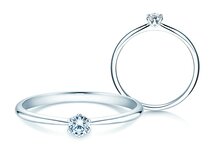 Engagement ring Spirit in platinum 950/- with diamond 0.20ct G/SI