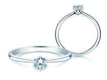 Engagement ring Spirit in 18K white gold with diamond 0.25ct G/SI