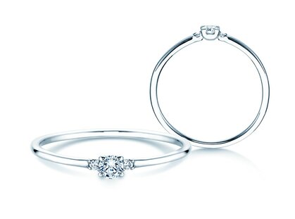 Engagement ring Glory Petite Diamant in platinum 950/- with diamonds 0.10ct G/SI