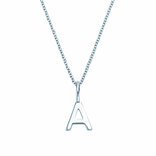 Letter pendant Classic in 14K white gold