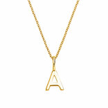 Letter pendant Classic in 14K yellow gold