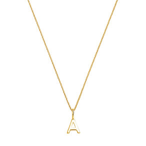 Letter pendant Classic A in 9K yellow gold polished
