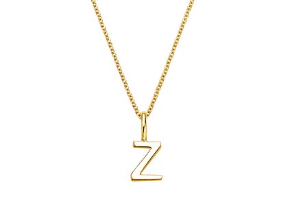 Letter pendant Classic Z in 14K yellow gold polished