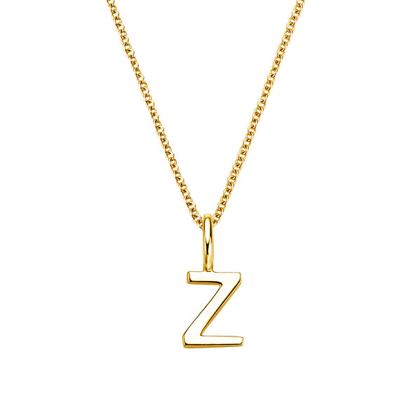 Letter pendant Classic Z in 14K yellow gold polished