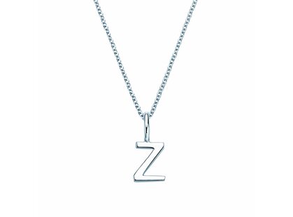 Letter pendant Classic in 14K white gold