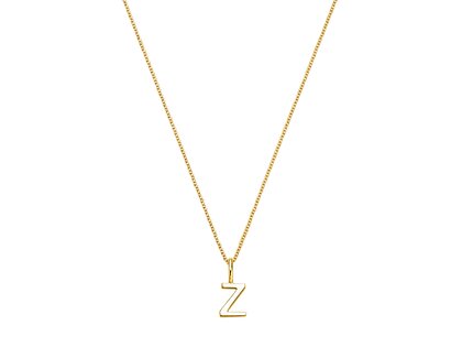 Letter pendant Classic Z in 14K yellow gold polished