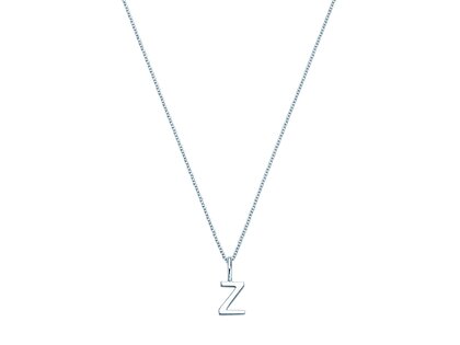 Letter pendant Classic Z in 14K white gold polished