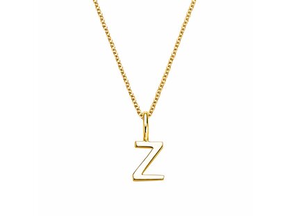 Letter pendant Classic Z in 14K yellow gold polished