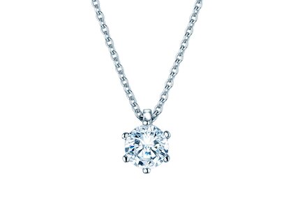 Pendant Classic Lab-grown diamond in 9K white gold with lab-grown diamond 1.00ct E/VS